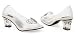 Women's 2 Inch Heel Clear Slipper With Silver Glitter Heart
