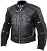 Xelement Defiant Padded Leather Biker Motorcycle Jacket with Mesh - XXL