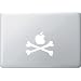 CROSSBONES - White - Macbook or Laptop Decal