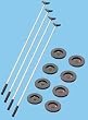 Shuffleboard - Set - Aluminum Cue Set w/o court - Sports Games