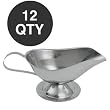 DOZEN 8 OUNCE STAINLESS STEEL GRAVY BOAT - WHOLESALE QTY