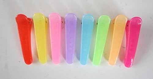 3.5 Cm Translucent Jelly Color 8Pcs Alligator Hairpin