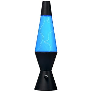 Blue Plasma Black Base Party Lava Lamp by Universal Lighting and Decor