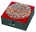 Beautiful Mother's Day Gift Wife Mother Mom - 5" Red Silk Good Fortune Jewelry Box w/ Luck Symbol