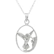 Sterling Silver Hummingbird Necklace