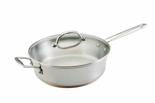 KitchenAid Gourmet Distinctions Stainless-Steel 4-3/4-Quart Covered Saute Pan with Helper Handle
