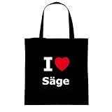 Baumwolltasche Tasche Bag - I love Säge