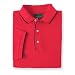Outer Banks Ultimate Polo With Fashion Trim in Bright Red with Navy in Small