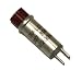 Dialco #507-3906-1471-600 6 Volt 200mA Incandescent Cartridge Lamp Red Short Cylindrical Lens