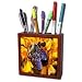 Angel Wings Designs Flowers - Bumble Bee Visits the Orange Flower - Tile Pen Holders-5 inch tile pen holder