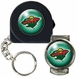 NHL Minnesota Wild 6' Tape Measure, Key Chain & Money Clip Set