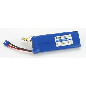 3200mAh 3S 11.1V 15C LiPo, 13GA EC3 from Toy RC Airplanes