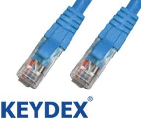 1 Foot RJ45 Category 6 Snagless Molded Ethernet Patch Cable - Blue