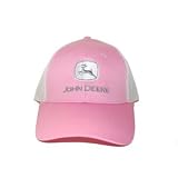John Deere Womens Trucker Hat - Lt Pink / White