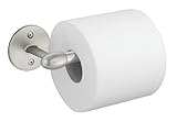 mDesign Toilet Paper Holder for Bathroom - Wall Mount, Satin