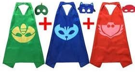 PJ Masks Costumes For Kids Set of 3 Catboy Owlette Gekko Mask with Cape
