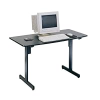 OFM 55111-GRAPHITE and BLACK MultiUse Modular Table 24x48 Inches - Graphite and Black