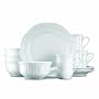 Miksasa Antique White 12-Piece Dinnerware Set, Service for Four