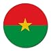 Burkina Faso Flag Round Mouse Pad