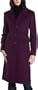 ABS by Allen Schwartz Women's Boyfriend Coat With Double Pocket,Eggplant,12