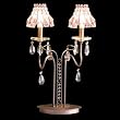 Lumax Lighting 0223TA-16AC 2L Ant. Copper Egyptian Empire Color Crystals Table Lamp