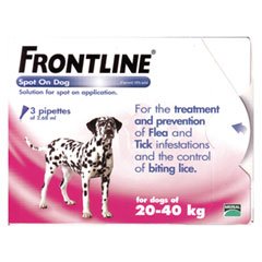 Frontline Spot On Flea Drops Large Dog 20-40Kg 3Pk