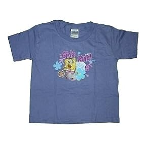 SpongeBob Floral Bloom Youth Girl's Rule Violet T-shirt