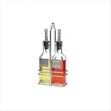 6 Oz Oil and Vinegar Bottle Set with Caddy