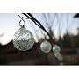 Aurora Glow - Glass Solar String Lights - White (White) (3"H x 12"W x 3"D)