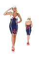 Sexy Adult Womens Halloween Costume Pin Up Navy Sailor Girl Dress Costume Theme Party Outfit Leg Avenue