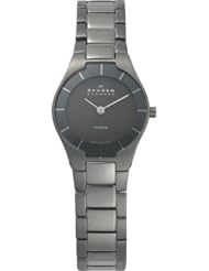 Skagen Womens 585XSTXM Swiss Collection Gray Titanium Watch