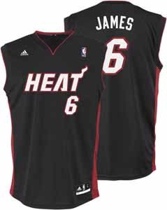 NBA Miami Heat LeBron James Road Replica Youth Jersey (Black, Medium)