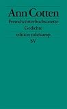 Fremdw�rterbuchsonette: Gedichte (edition suhrkamp)