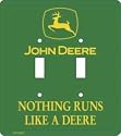 John Deere Green Light Switch Cover (Double)