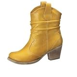 Stiefel Stiefelette - gut und günstig - in gelb Gr. 36