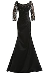 Mermaid Satin Lace Applique Evening Dress/Mother-of-the-Bride Dress/Prom Dress 