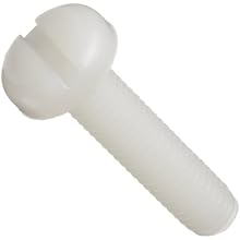 Nylon 6/6 Machine Screw, Pan Head, Slotted Drive (Metric)