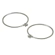 Valentines Day Gifts Ankle Bracelet Pair in Silver 10.25 inches (sanklt092)
