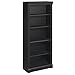 Pemberly Row 5-Shelf Bookcase in Antique Black