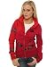 Apparel : Obey The 8 Track Z/U Hoody in Red,Sweatshirts for Women