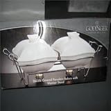 Kitchen & Housewares : CERAMIC DOUBLE WARMER ON RACK - CERAMIC COVERED DOUBLE WARMERS ON RACK - Casserole