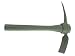 Sports : US Pickel, Metall, oliv, mit Holzstiel, Spitzhacke und Flachhacke, US Mod.