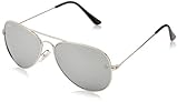 Ray-Ban RB3025 Aviator Large Metal Sunglasses,Silver Frame/Crystal Grey Fade Lens,55mm