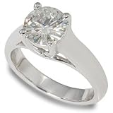 8.0mm Round Moissanite Tulip Solitaire