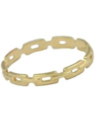 10K Yellow Gold Chain Link Cut-out Ring For Babies & Toddlers (Size 1)