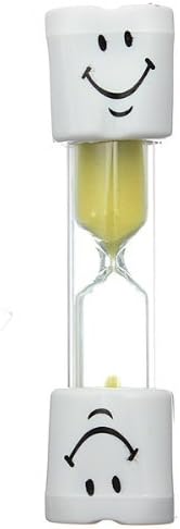 Zacr Kids Toothbrush Timer ~ 2 Minute Smiley Sand Timer for Brushing Children's Teeth (Yellow)