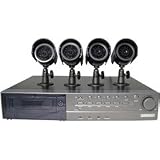 Lorex 4-Channel 80GB DVR 4 Color Camera Bundle Pack,with 4 color cameras, Removable HD allows expansion up to 250GB,Password security protected,Includes 63' cable