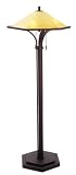Kalco 4465BZ Bronze / Meringue White Pasadena Contemporary / Modern Floor Lamp With Meringue White Glass Included From the Pasadena Collection