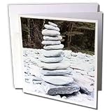 Albom Design Close Up - Rock Stack Seen along New Zealand Riverbeds South Island NZ - Greeting Cards-6 Greeting Cards with envelopes