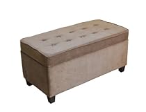 Big Sale Kinfine USA Golden Brown Micro-Suede Storage Bench